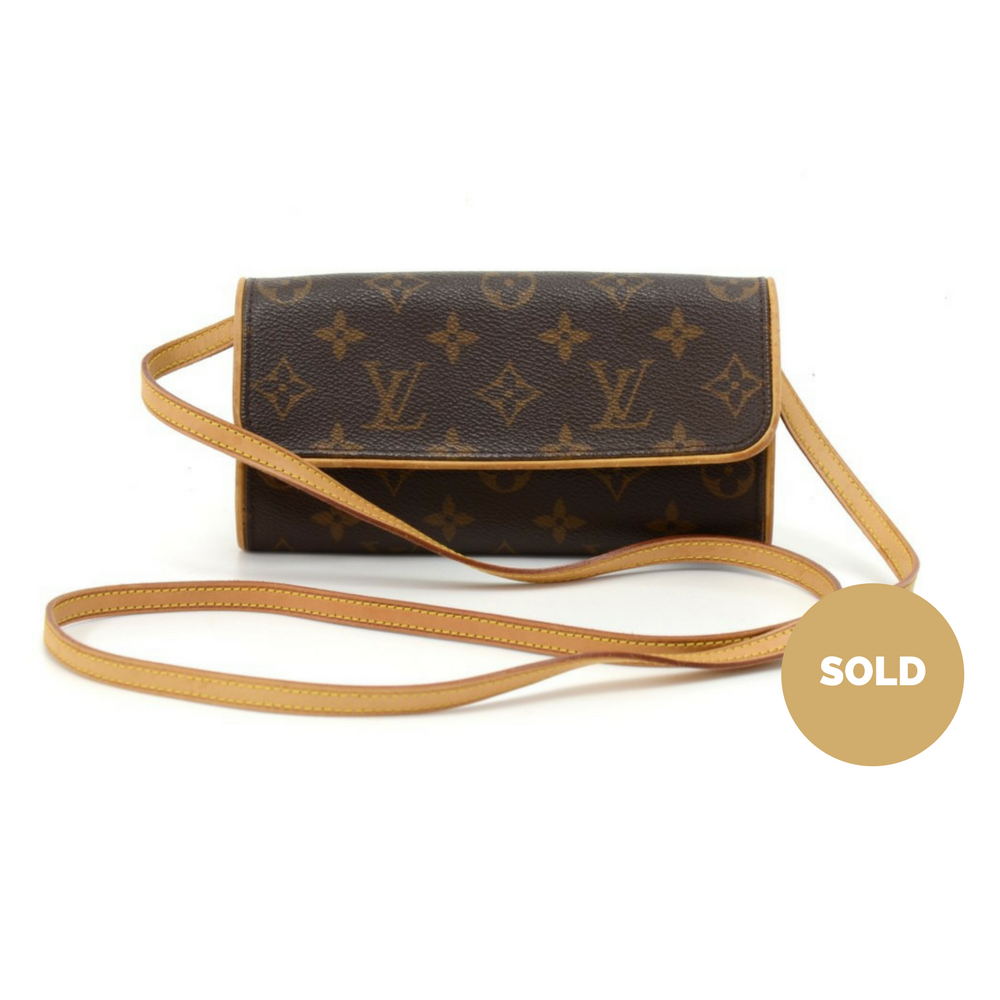 pochette twin pm monogram canvas shoulder bag