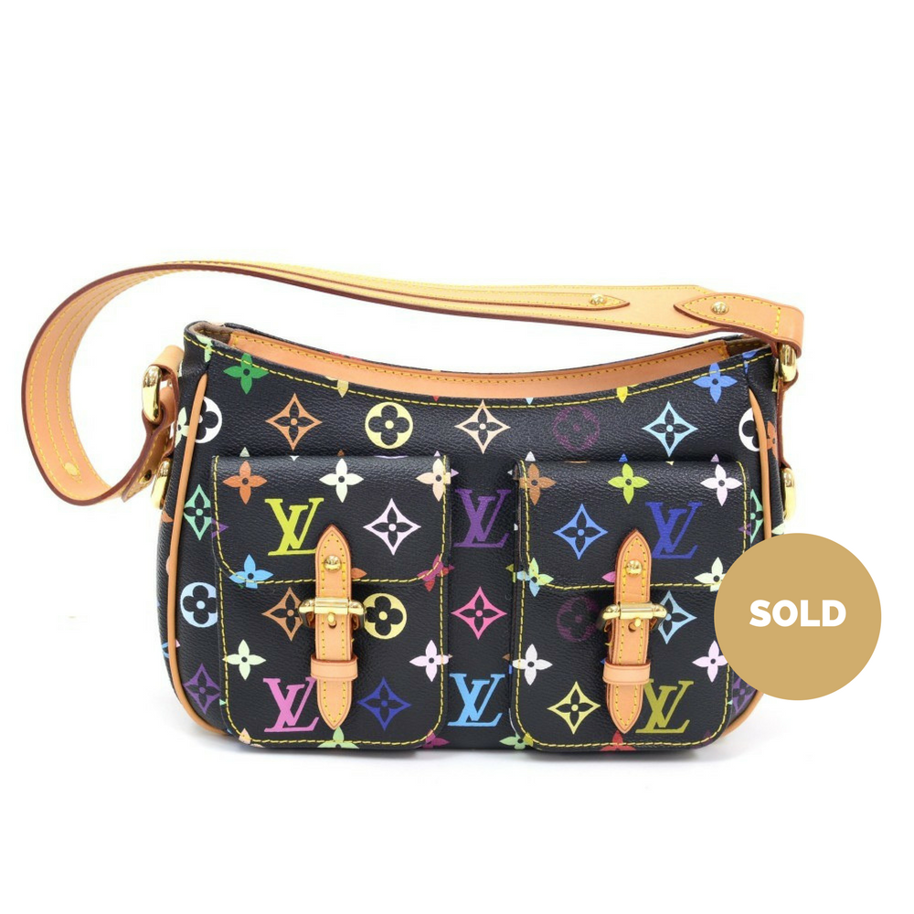 lodge pm multicoloured monogram canvas shoulder bag