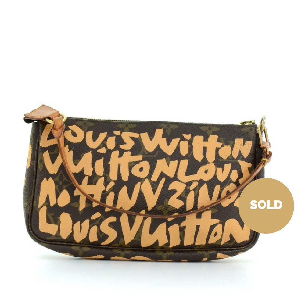 monogram canvas pochette accessoires evening bag - 2001 limited graffiti edition