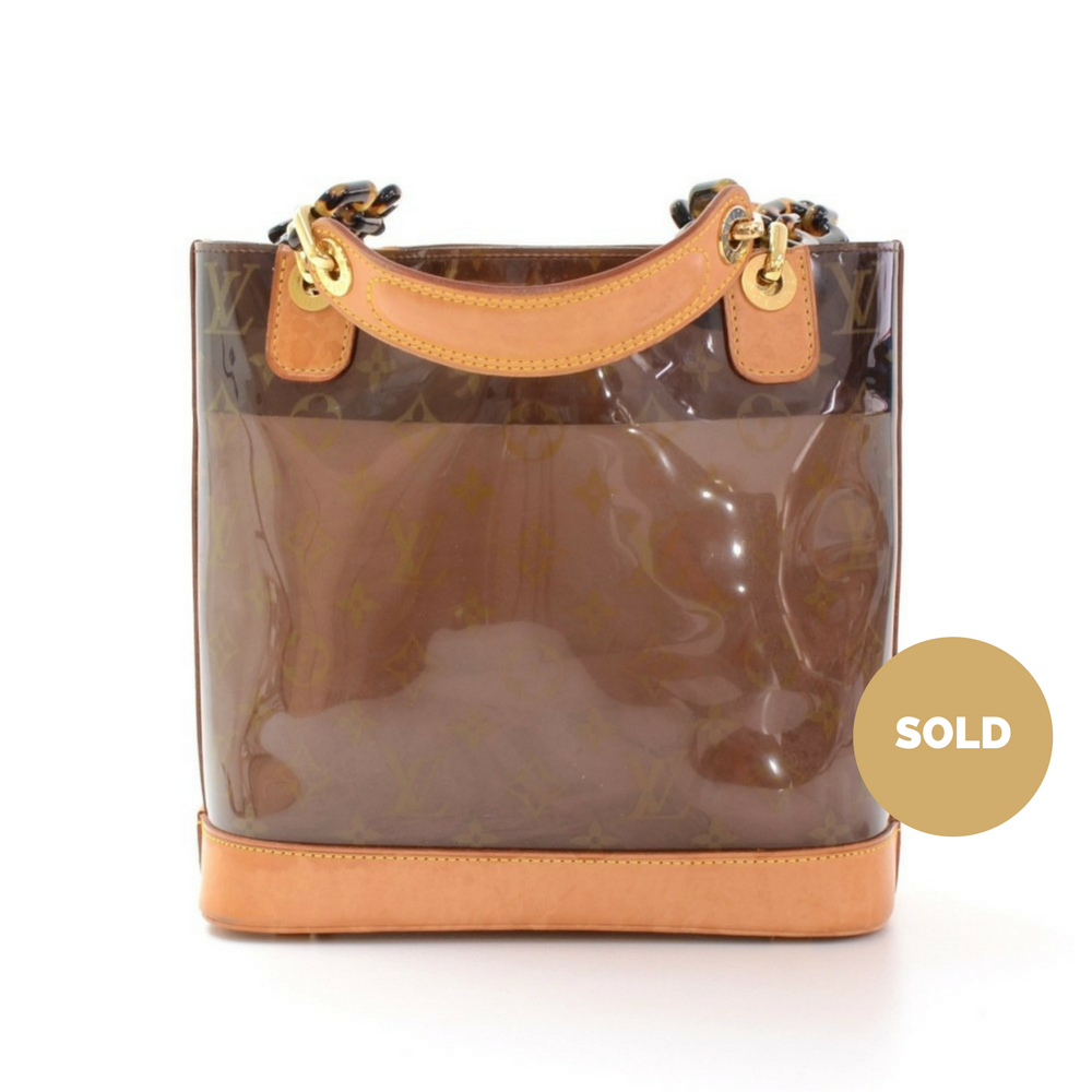 sac ambre pm translucent vinyl bag