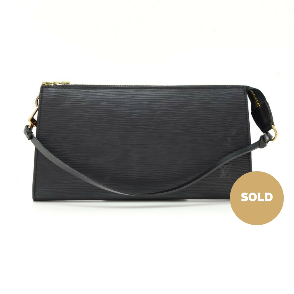epi leather pochette accessoires evening bag