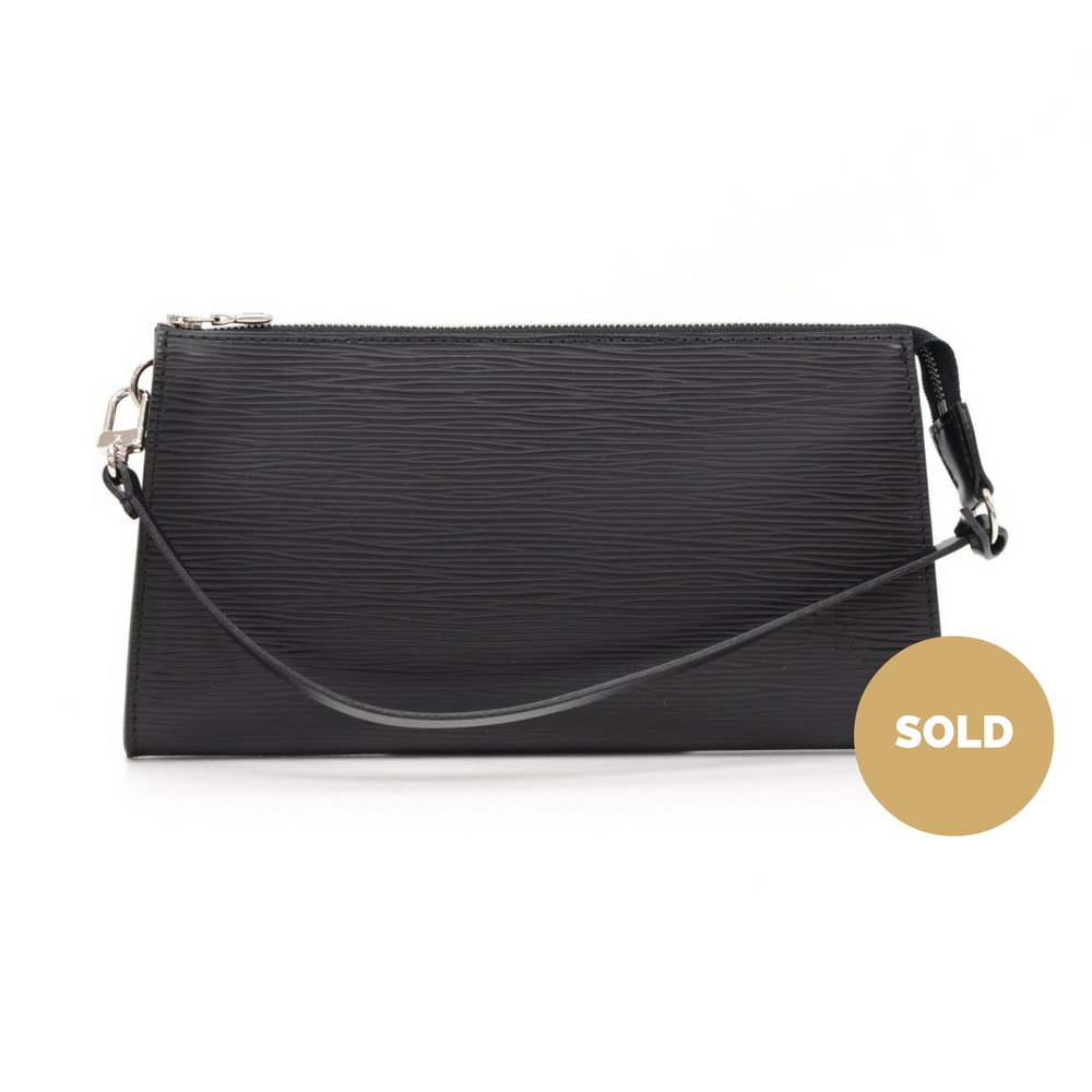 epi leather pochette accessoires evening bag