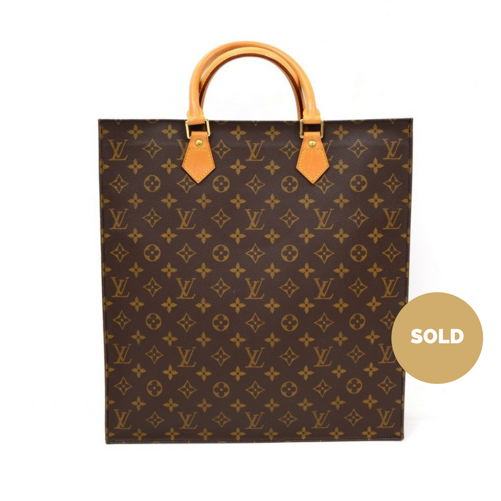 monogram canvas sac plat handbag