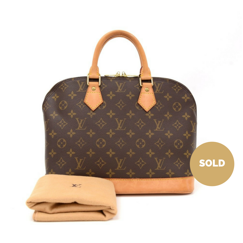 alma monogram canvas handbag