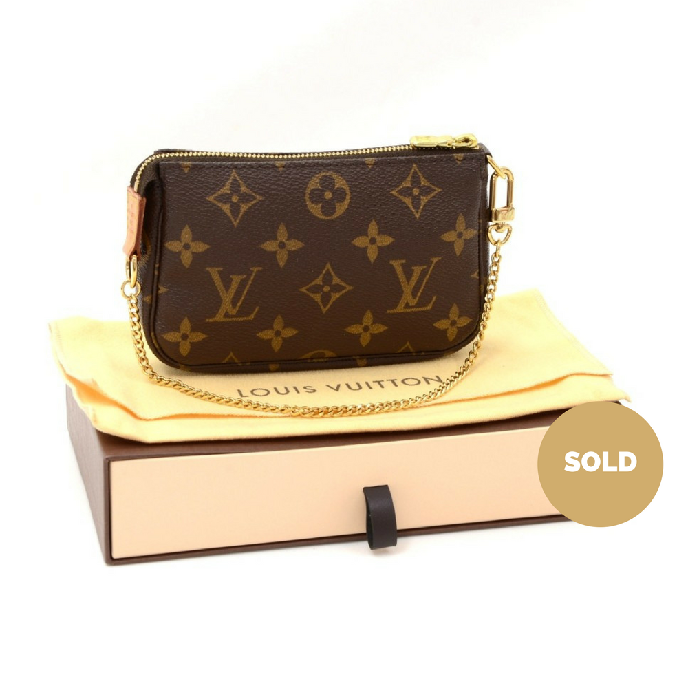 mini pochette accessoires monogram canvas evening bag