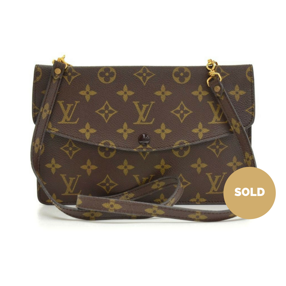 pochette double rabat monogram canvas 2-way bag