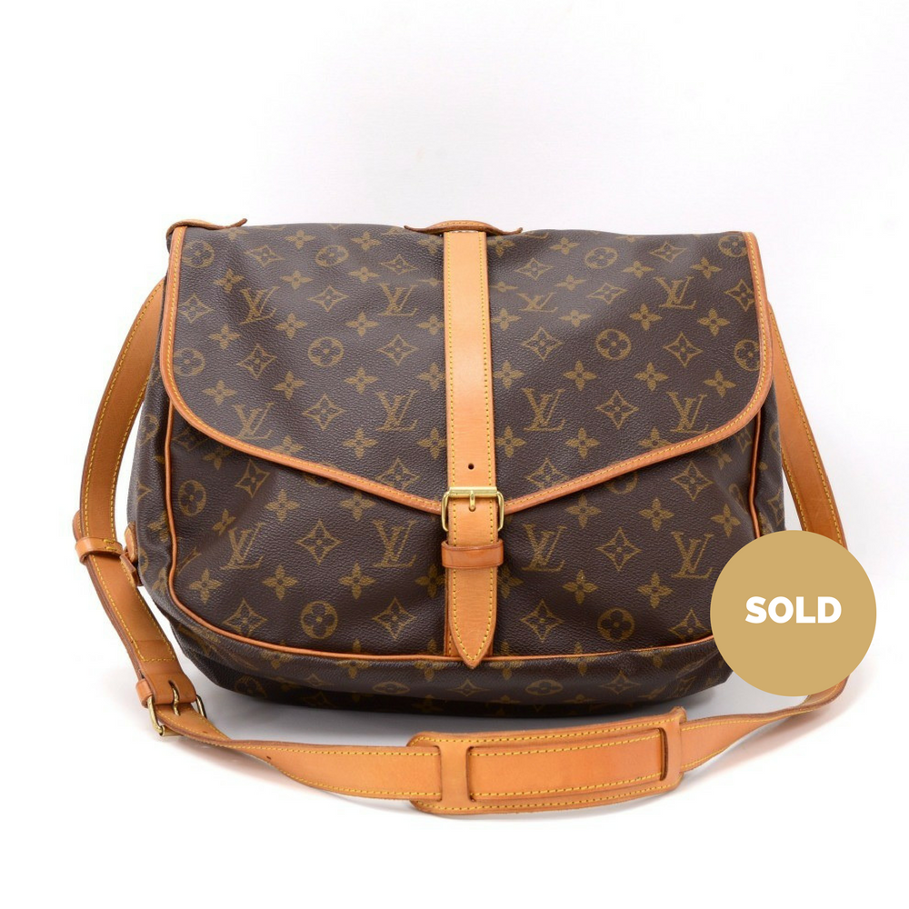 saumur 35 monogram canvas shoulder bag