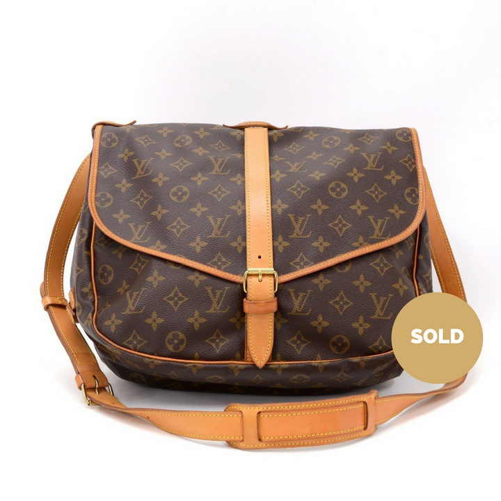 saumur 35 monogram canvas shoulder bag