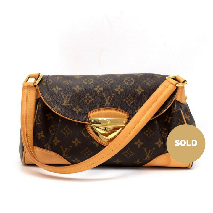 beverly mm monogram canvas shoulder bag