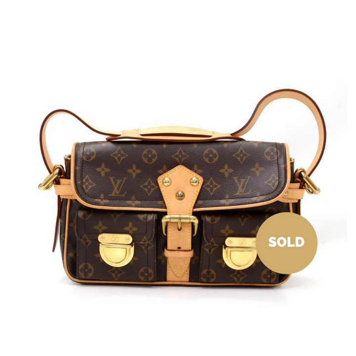 hudson monogram canvas handbag