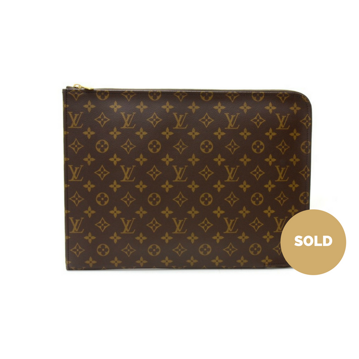 poche documents portfolio monogram canvas clutch bag