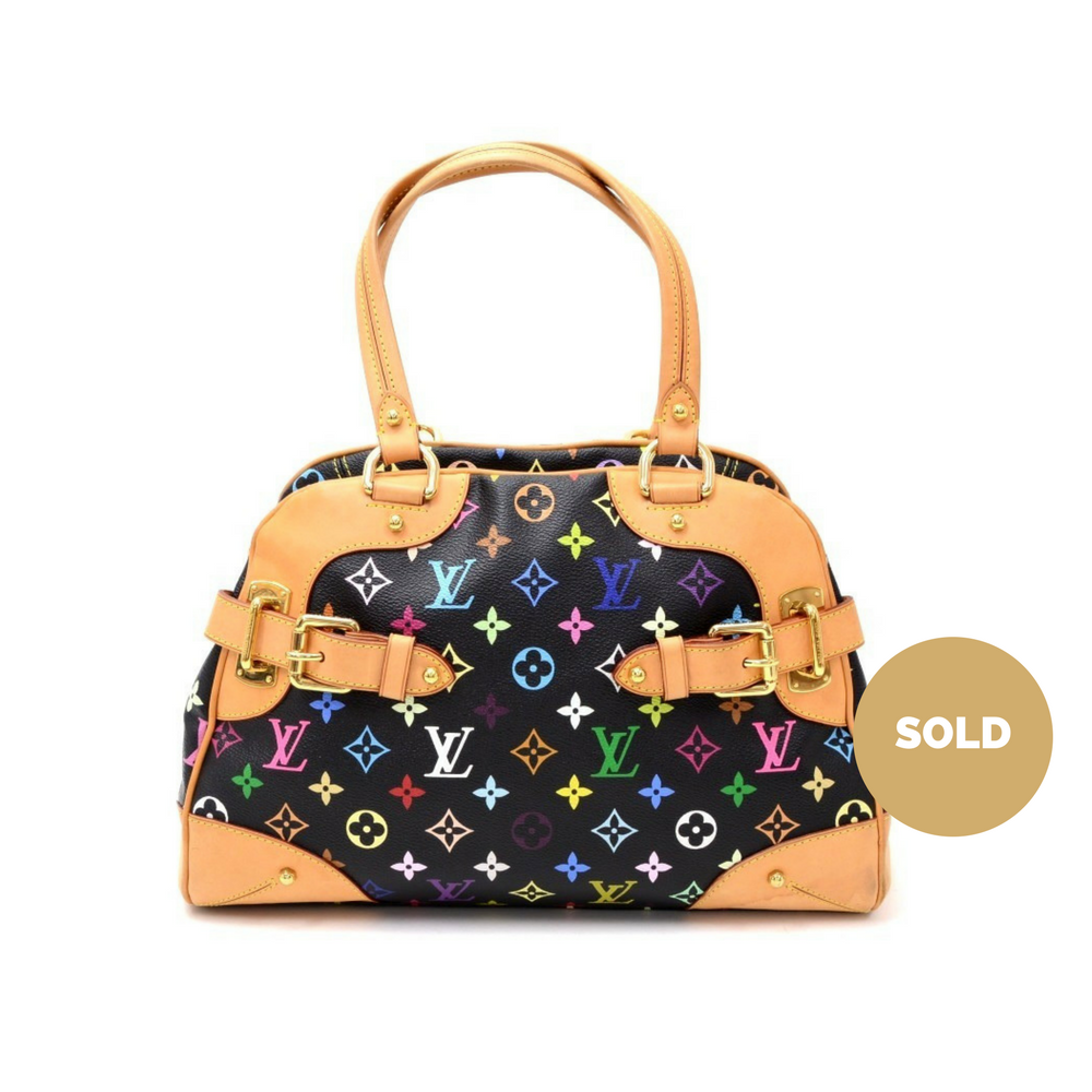claudia multicolore monogram canvas handbag