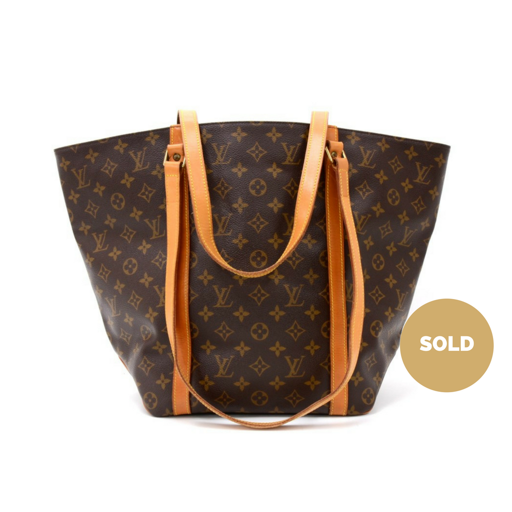 sac shopping monogram canvas tote bag