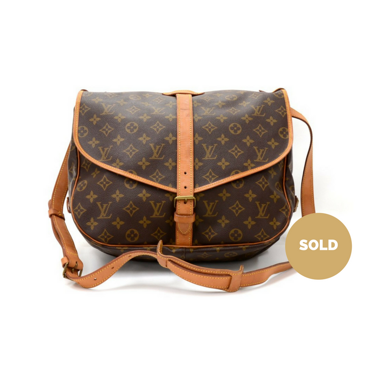 saumur 35 monogram canvas shoulder bag