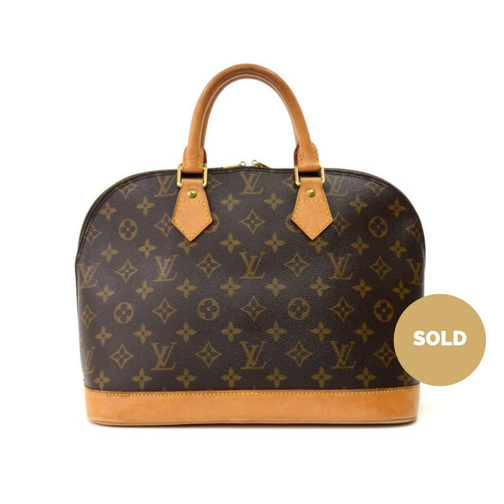 alma monogram canvas handbag