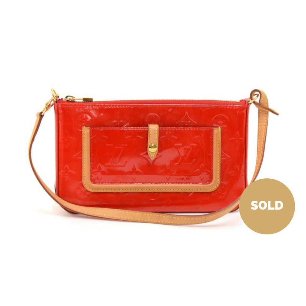 mallory monogram vernis leather handbag