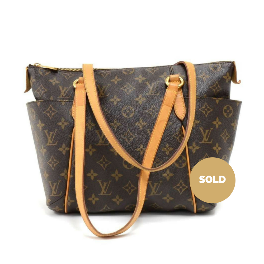 totally pm monogram canvas shoulder bag