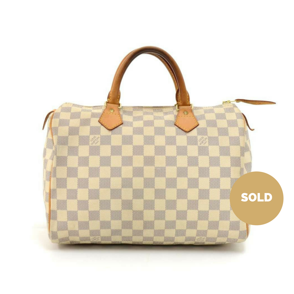 speedy 30 damier azur canvas city handbag