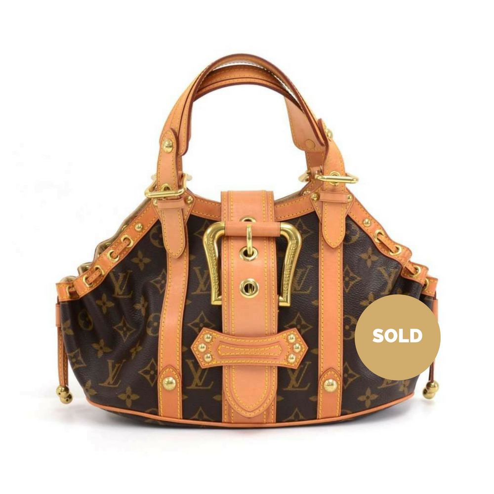 theda pm monogram canvas handbag