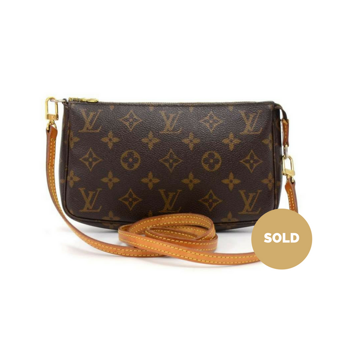 pochette accessoires monogram canvas bag with long strap