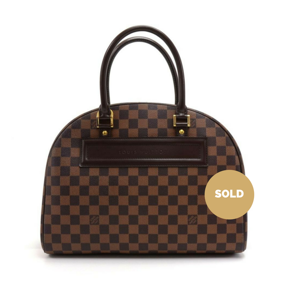 nolita damier ebène canvas handbag