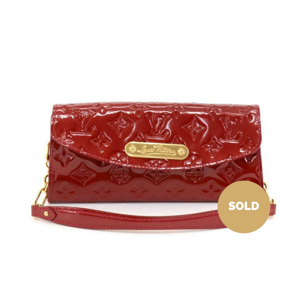 sunset boulevard monogram vernis leather shoulder bag