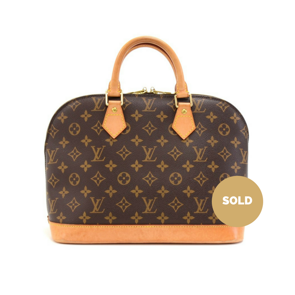 alma monogram canvas handbag