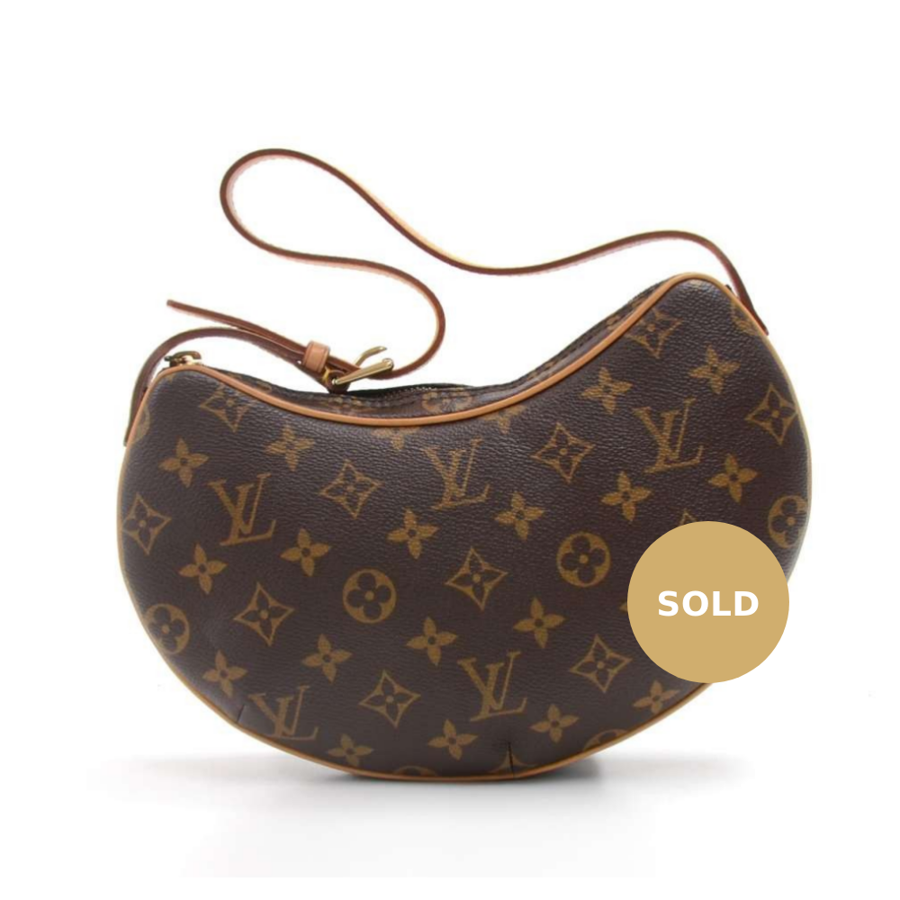 pochette croissant monogram canvas shoulder handbag