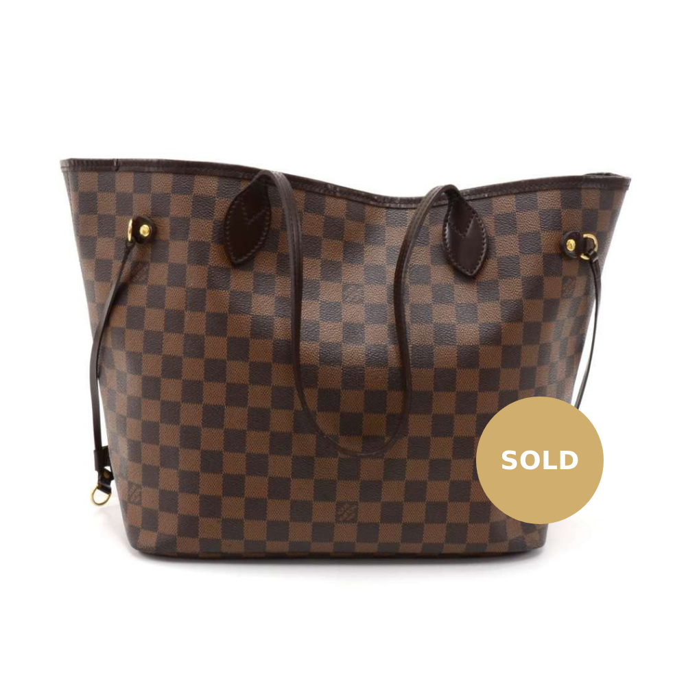 neverfull mm damier ebène canvas tote bag