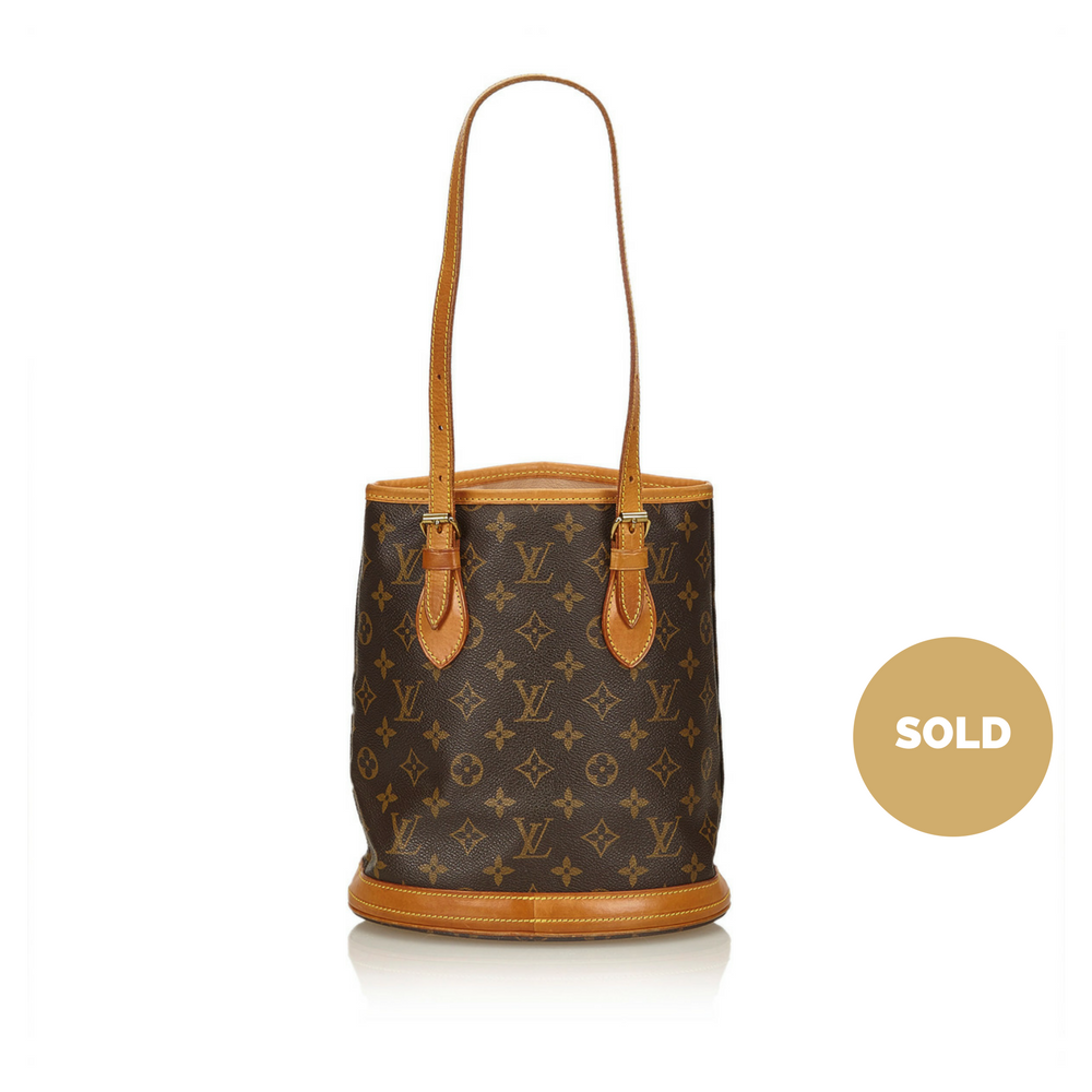 petit bucket monogram canvas tote bag