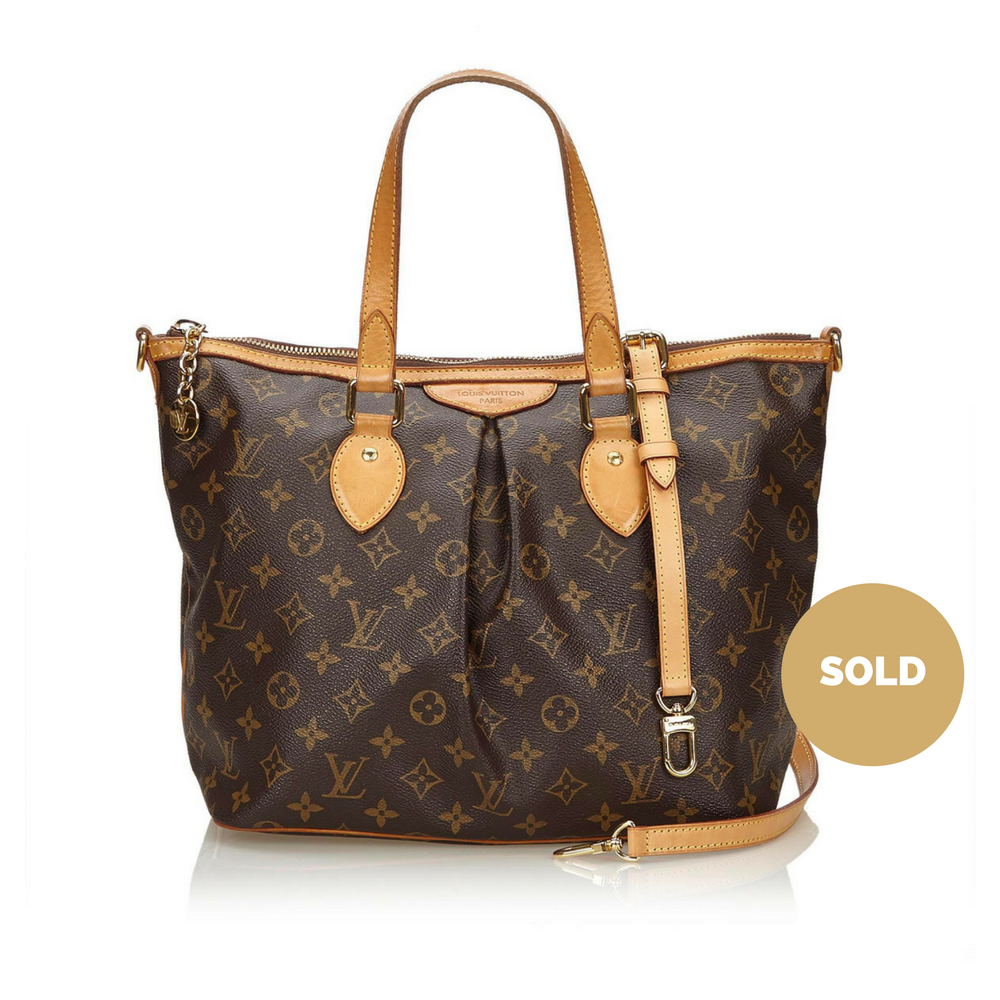 palermo pm monogram canvas handbag with strap