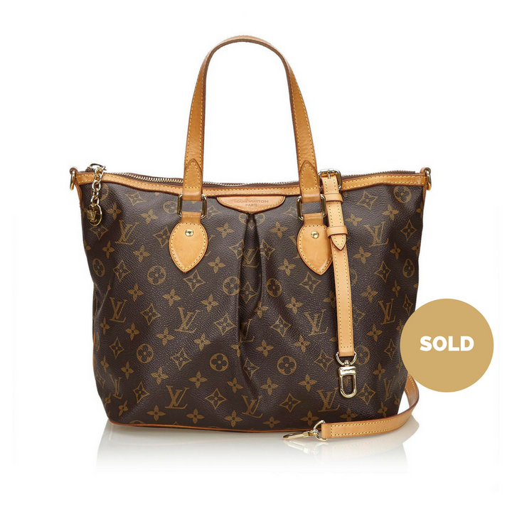 palermo pm monogram canvas handbag with strap