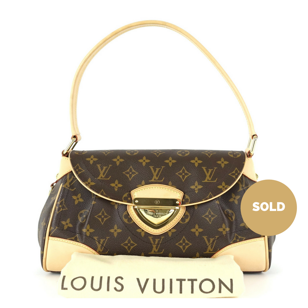 beverly mm monogram canvas shoulder bag