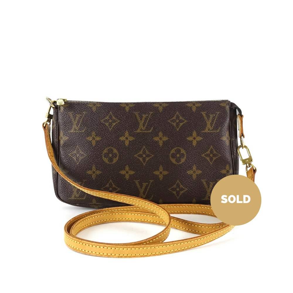 pochette accessoires monogram canvas bag with long strap