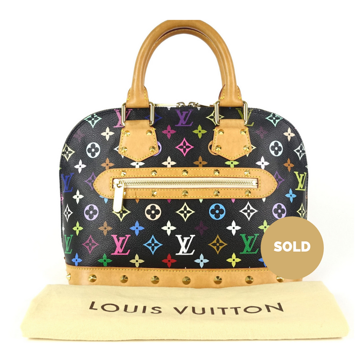 alma multicolor monogram canvas handbag