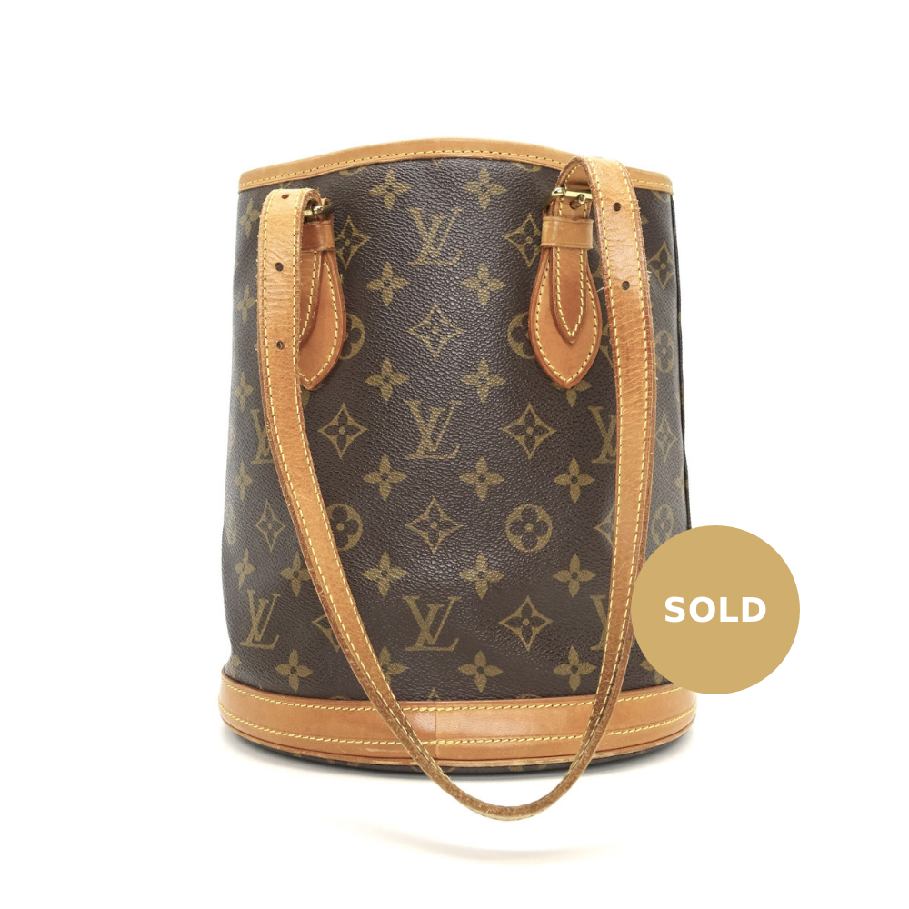 petit bucket monogram canvas tote bag