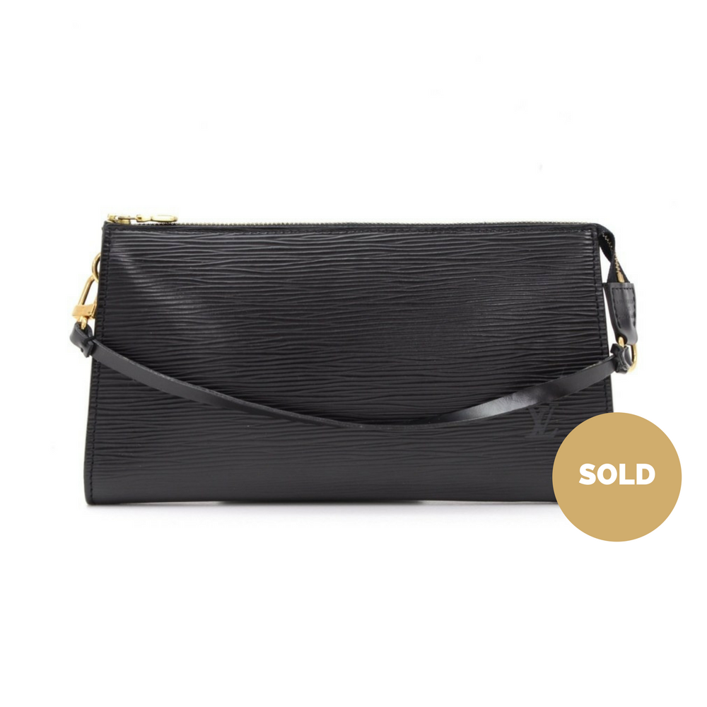 epi leather pochette accessoires evening bag