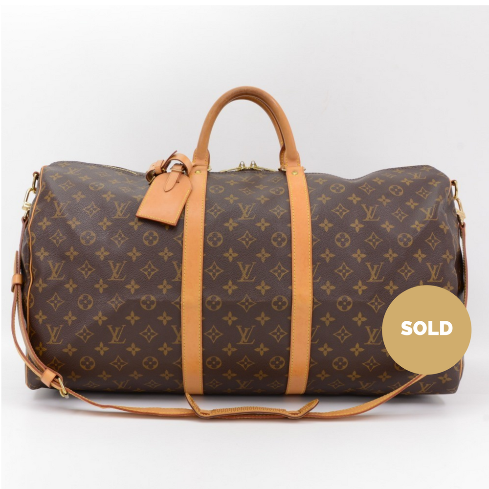 monogram canvas keepall 55 bandouliere duffel bag with strap