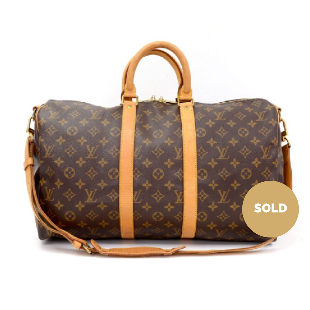 monogram canvas keepall 45 bandouliere duffle bag with strap