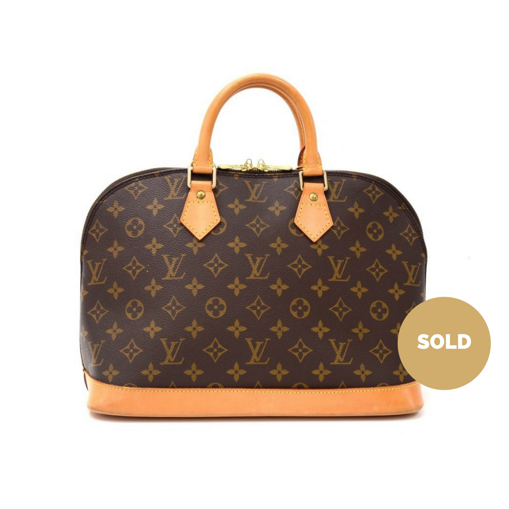 alma monogram canvas handbag