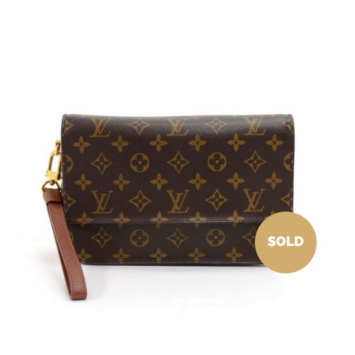 orsay monogram canvas clutch bag